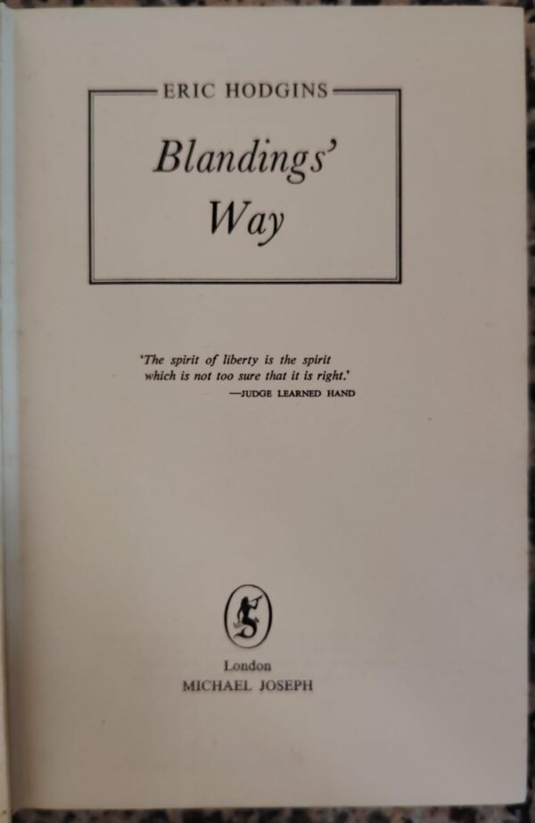 Blandings’ Way – Eric Hodgins secondhand book
