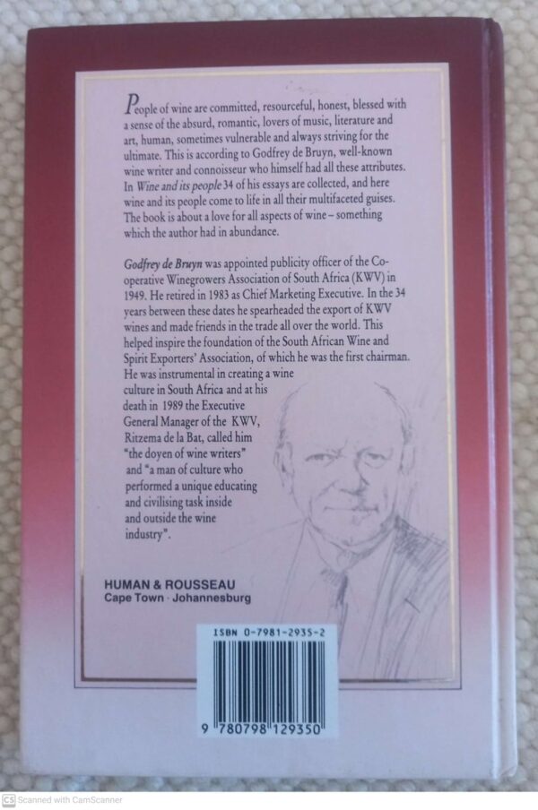 Wine and its people2 Wine And Its People: A Selection Of Essays – Godfrey De Bruyn secondhand book