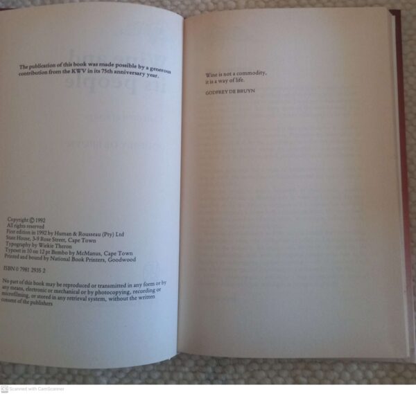 Wine and its people4 Wine And Its People: A Selection Of Essays – Godfrey De Bruyn secondhand book