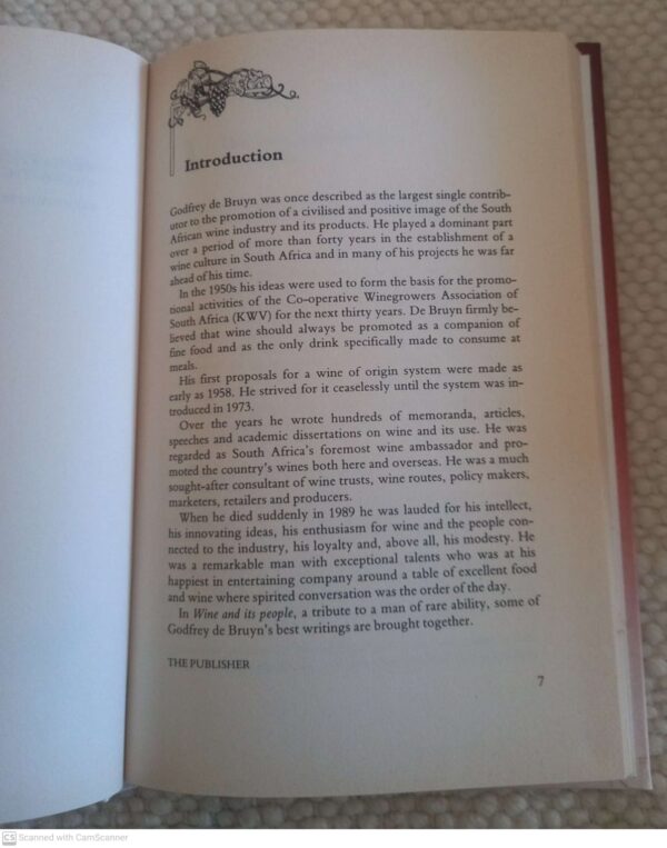 Wine and its people5 Wine And Its People: A Selection Of Essays – Godfrey De Bruyn secondhand book