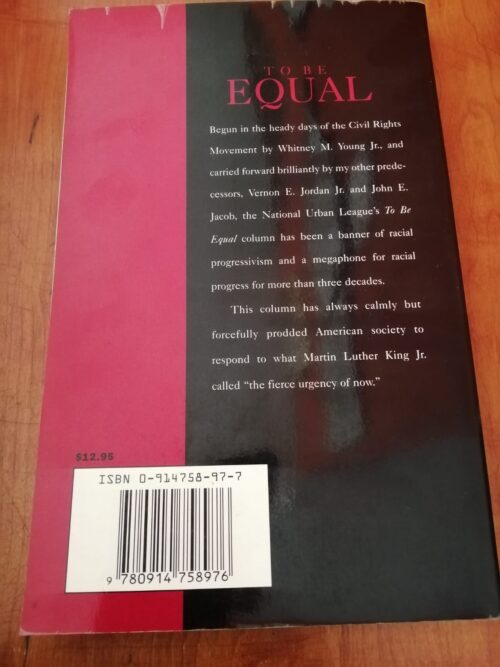 To Be Equal – Hugh B. Price secondhand book