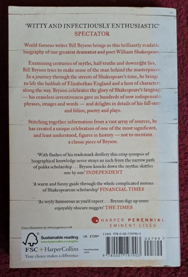 Shakespeare – Bill Bryson secondhand book