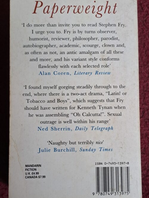 Paperweight – Stephen Fry secondhand book