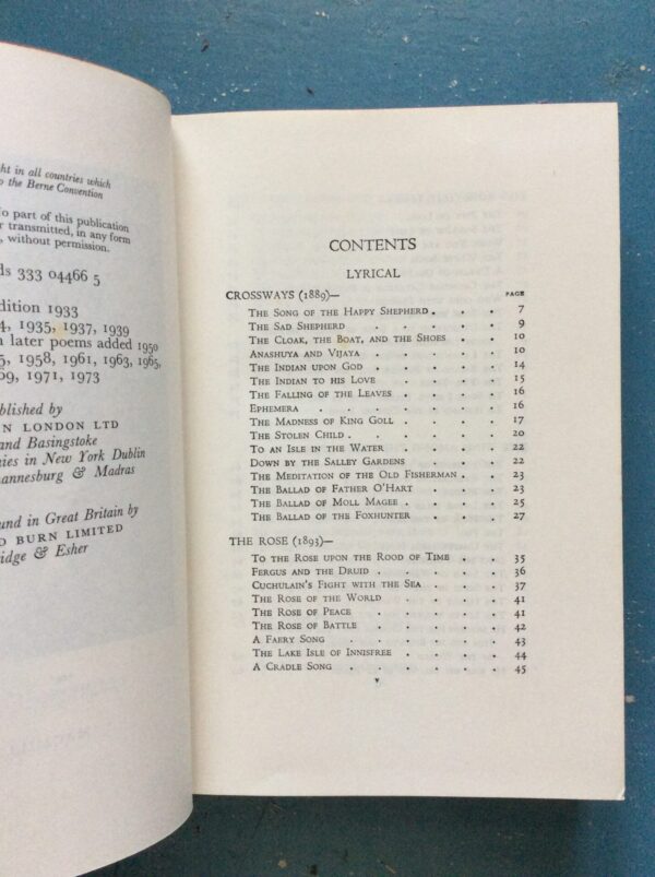 Collected Poems of W. B. Yeats secondhand book