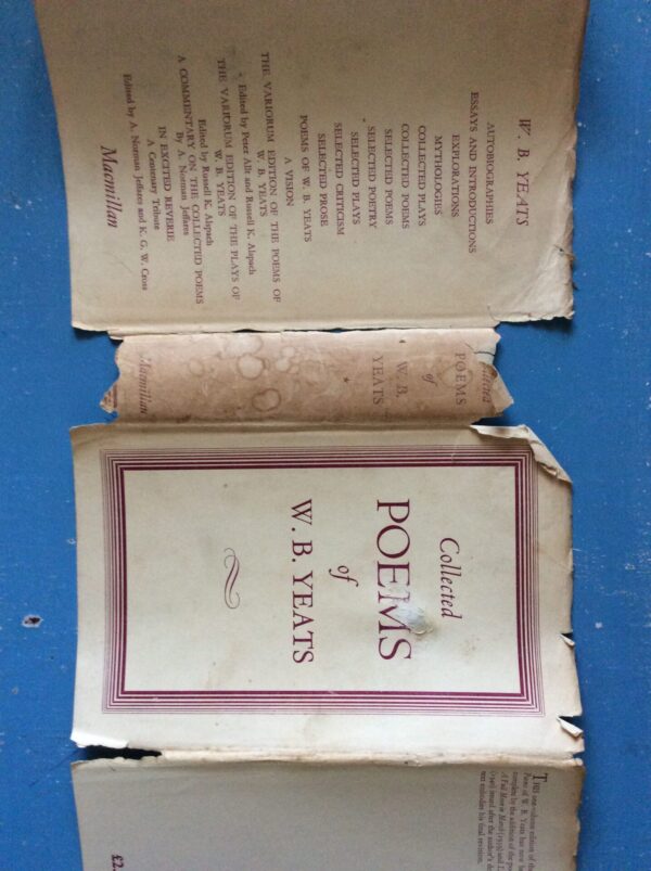 Collected Poems of W. B. Yeats secondhand book