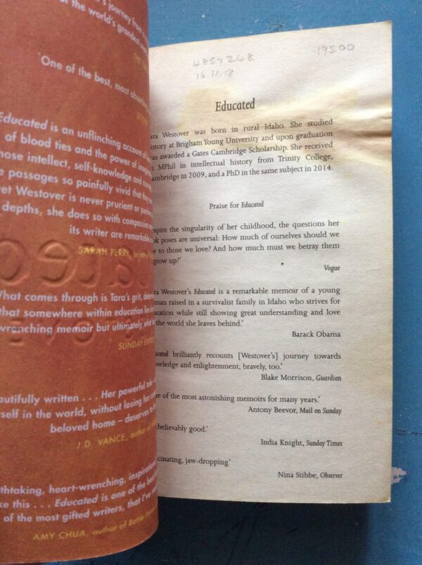 Educated – Tara Westover secondhand book