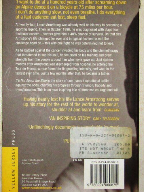 It’s Not About The Bike – Lance Armstrong secondhand book