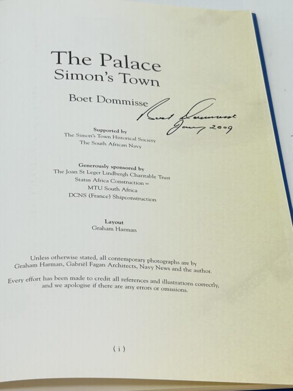 The Palace, Simon’s Town – Boet Dommisse | Signed secondhand book