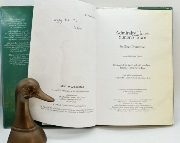 Admiralty House, Simon’s Town – Boet Dommisse secondhand book