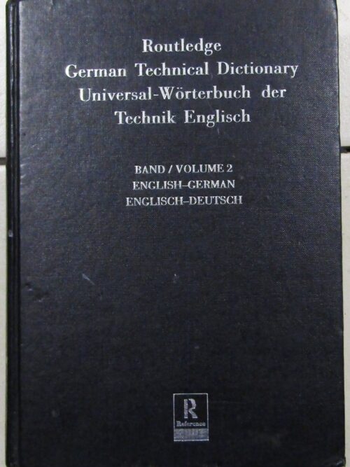 Routledge German Technical Dictionary: English-German