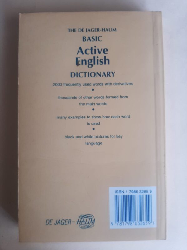 The De Jager-Haum Basic Active English Dictionary – PH Collin secondhand book