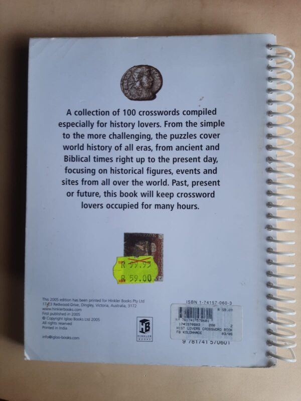 The History Lovers Crossword Book – Michael Curl secondhand book