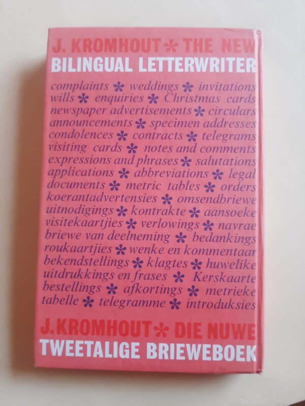 The New Bilingual Letter Writer | Die Nuwe Tweetalige Brieweboek – J Kromhout secondhand book