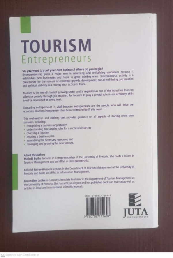 Tourism Entrepreneurs — Melodi Botha Et Al secondhand book