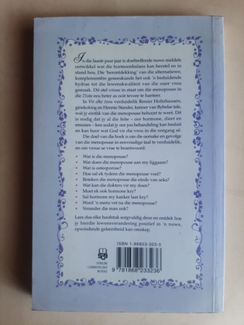 Vir Elke Vrou: Alles Wat Jy Oor Die Menopouse Wil Weet – Holtzhausen, Stander secondhand book