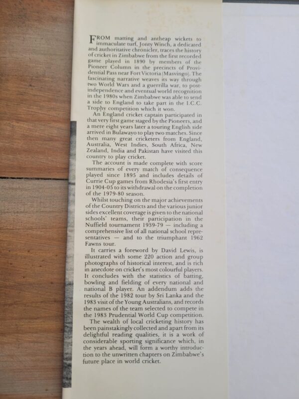 Cricket’s Rich Heritage – Jonty Winch secondhand book