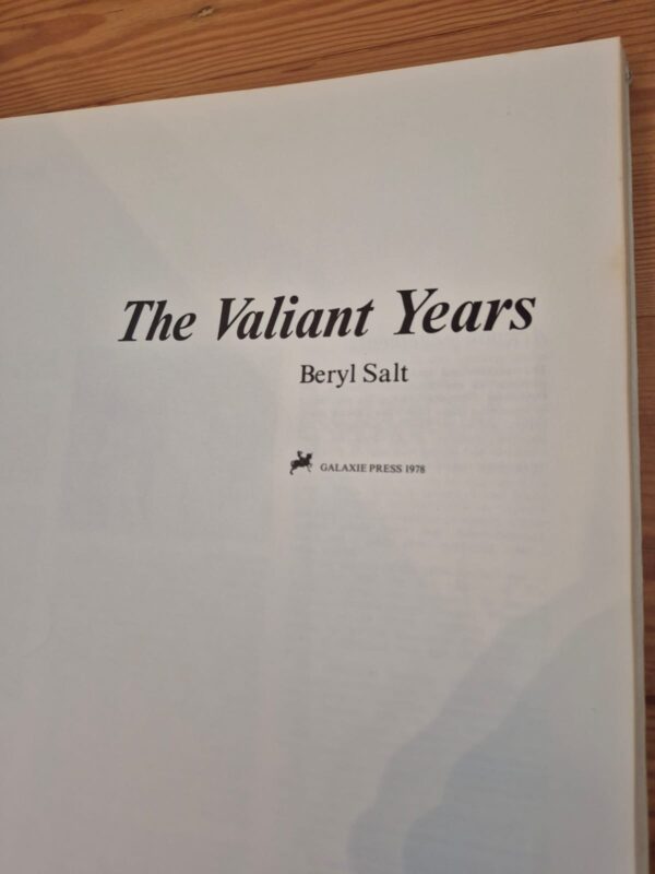 The Valiant Years – Beryl Salt secondhand book