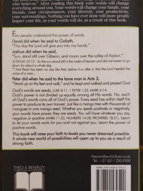 The Power Of Positive Words – Dr Theo Wolmarans secondhand book
