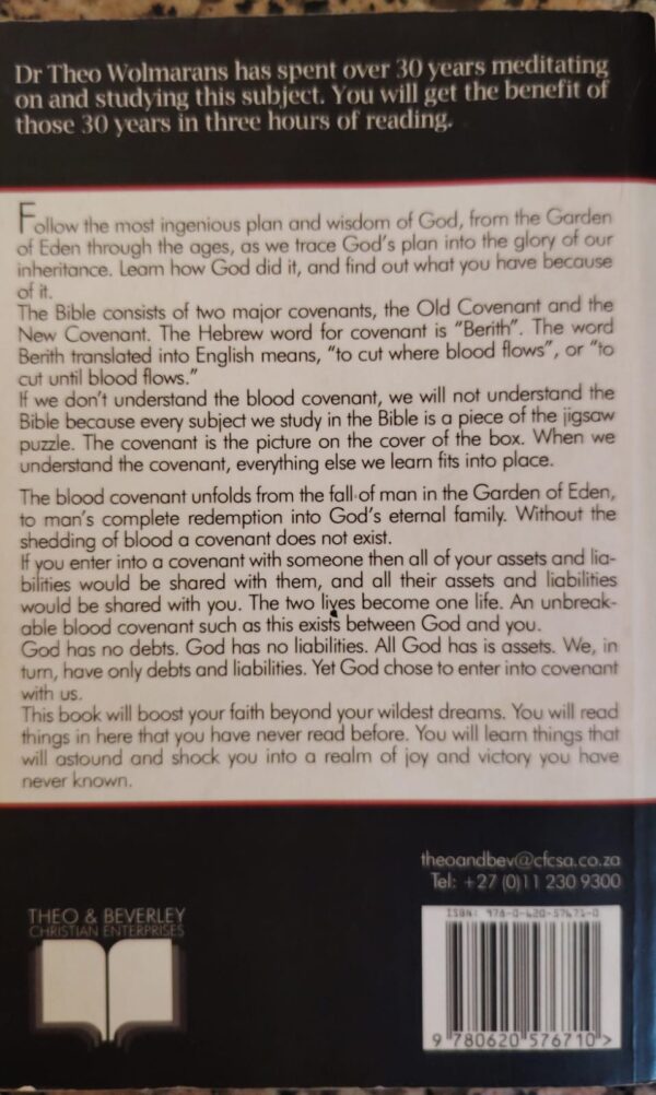 The Blood Covenant – Dr Theo Wolmarans secondhand book