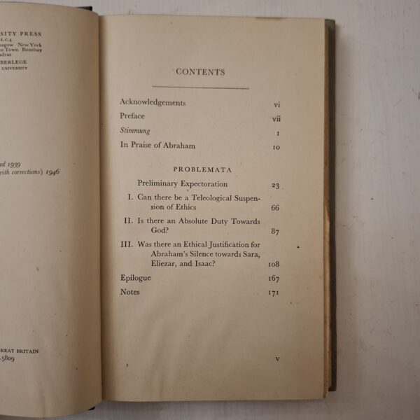Fear And Trembling – Søren Kierkegaard, Robert Payne secondhand book