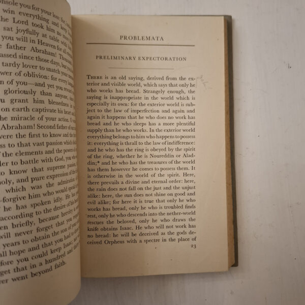 Fear And Trembling – Søren Kierkegaard, Robert Payne secondhand book