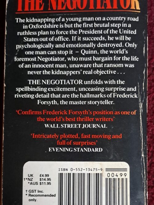 The Negotiator – Frederick Forsyth secondhand book