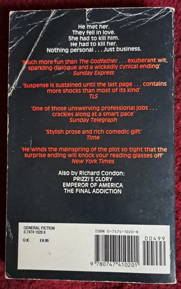 Prizzi’s Honour – Richard Condon secondhand book