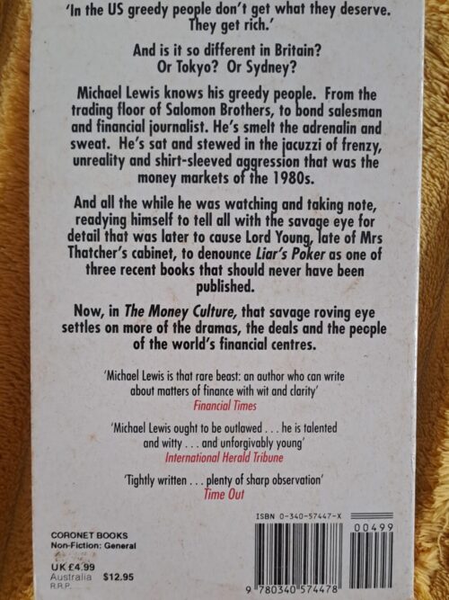 The Money Culture – Michael Lewis secondhand book