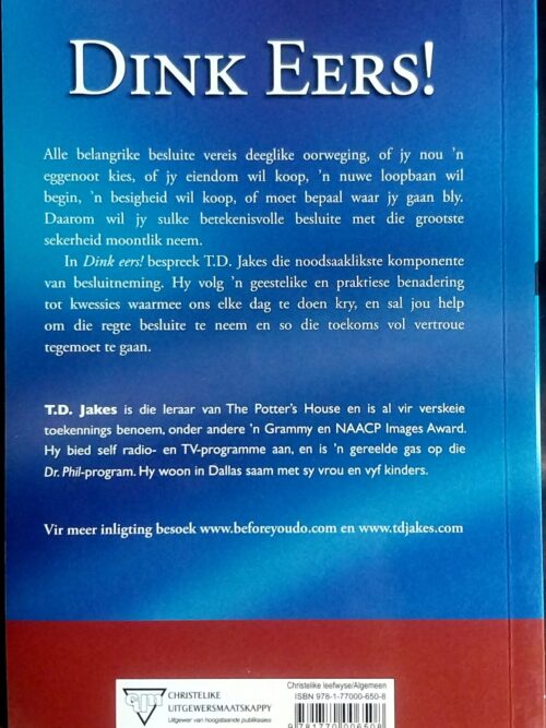 Dink Eers! – T.D. Jakes secondhand book