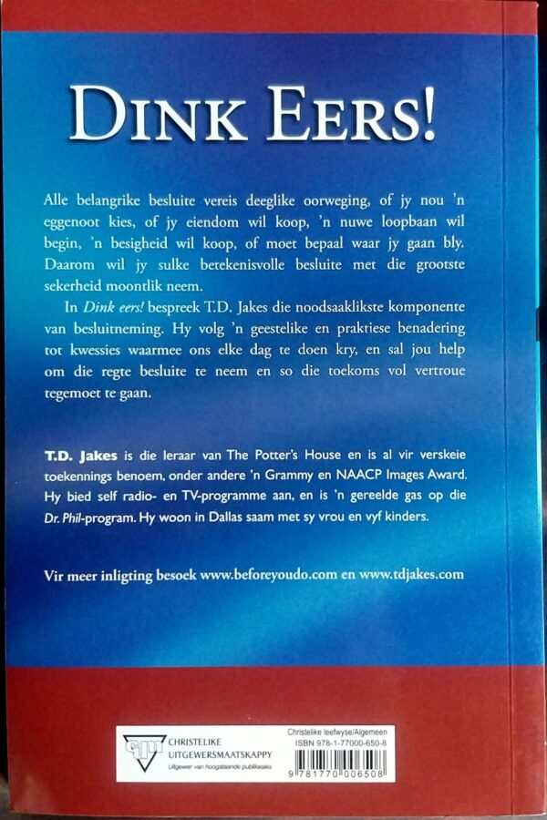 Dink Eers! – T.D. Jakes secondhand book