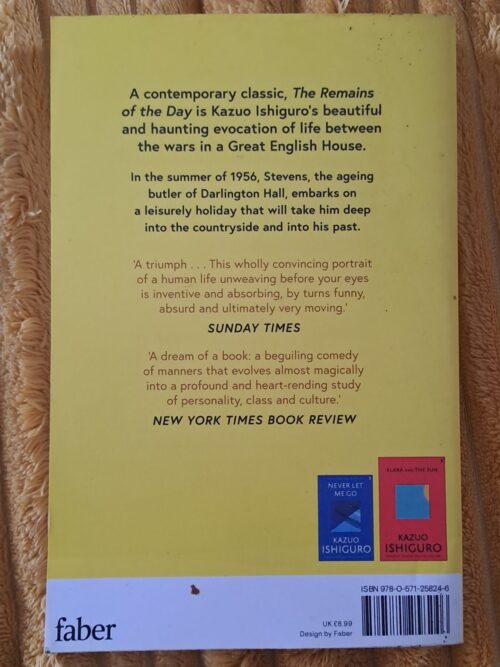 The Remains Of The Day – Kazuo Ishiguru secondhand book
