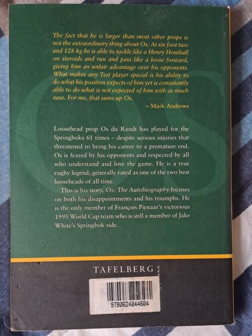 Os: The Autobiography – Os Du Randt secondhand book