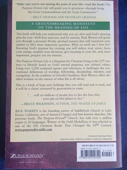 The Purpose Driven Life – Rick Warren secondhand book