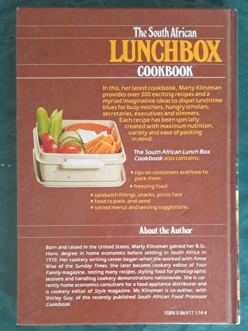 The South African Lunchbox Cookbook – Marty Klinzman secondhand book