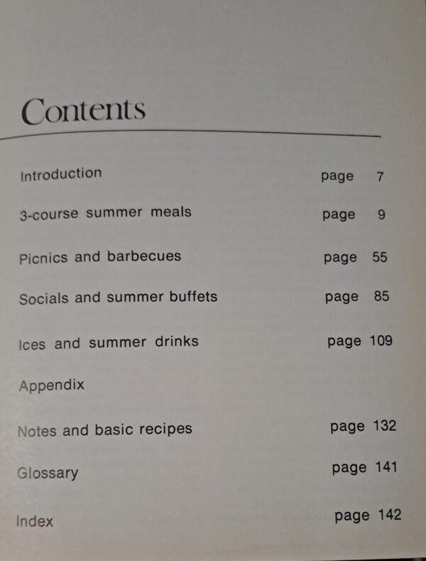 Summer Cookery – London Cordon Bleu Cookery School secondhand book