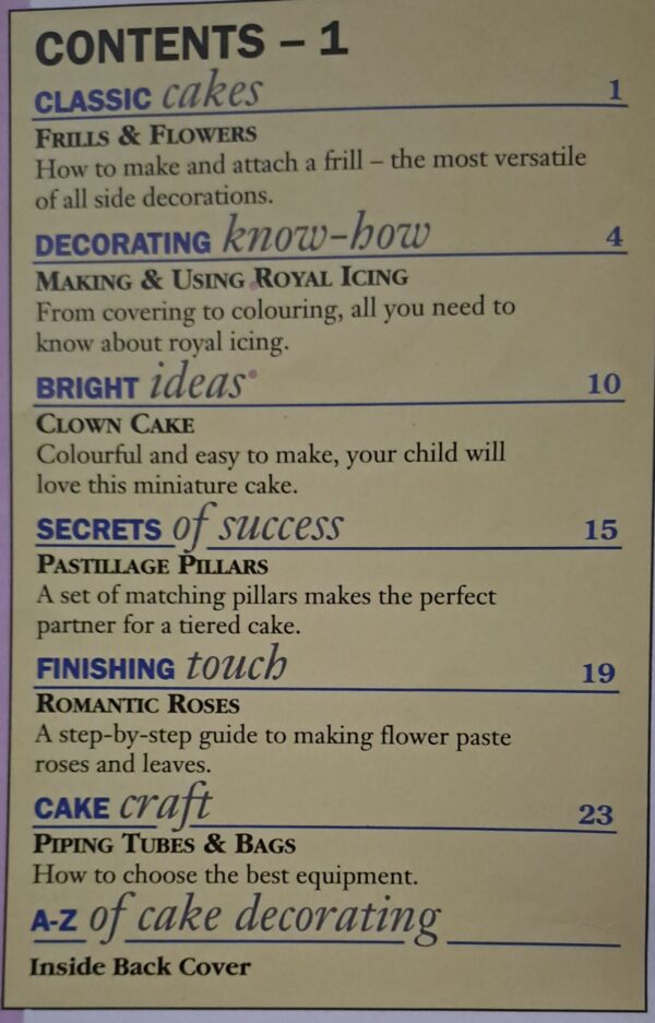 Cake Decorating 1 – Numerous secondhand book