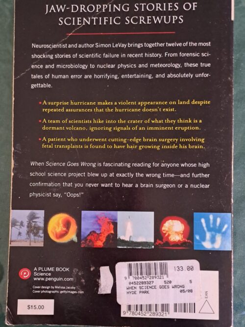 When Science Goes Wrong – Simon LeVay secondhand book