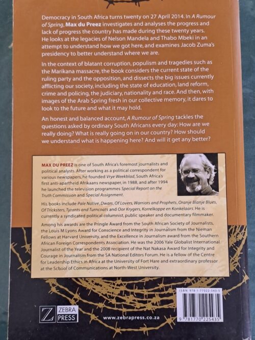A Rumour Of Spring – Max Du Preez secondhand book