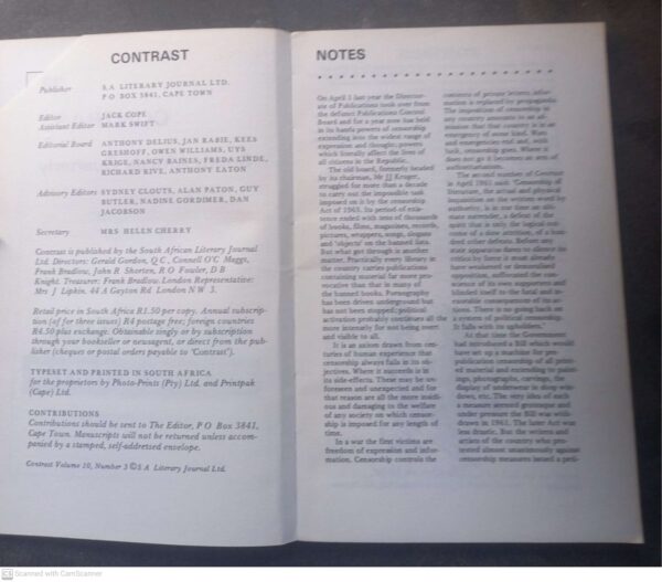 Contrast 39 – Volume 10, Number 3, April 1976 secondhand book