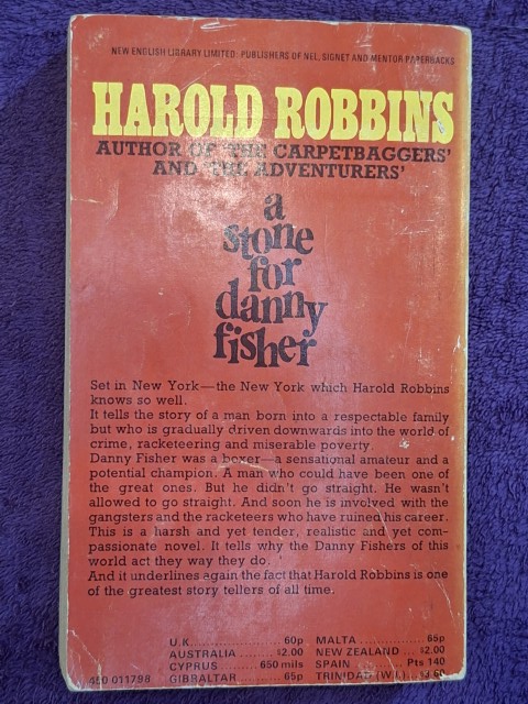A Stone For Danny Fisher – Harold Robbins secondhand book