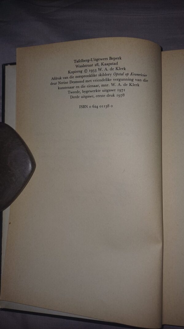 Die uur van verlange_copyright Die Uur Van Verlange – W.A. De Klerk secondhand book