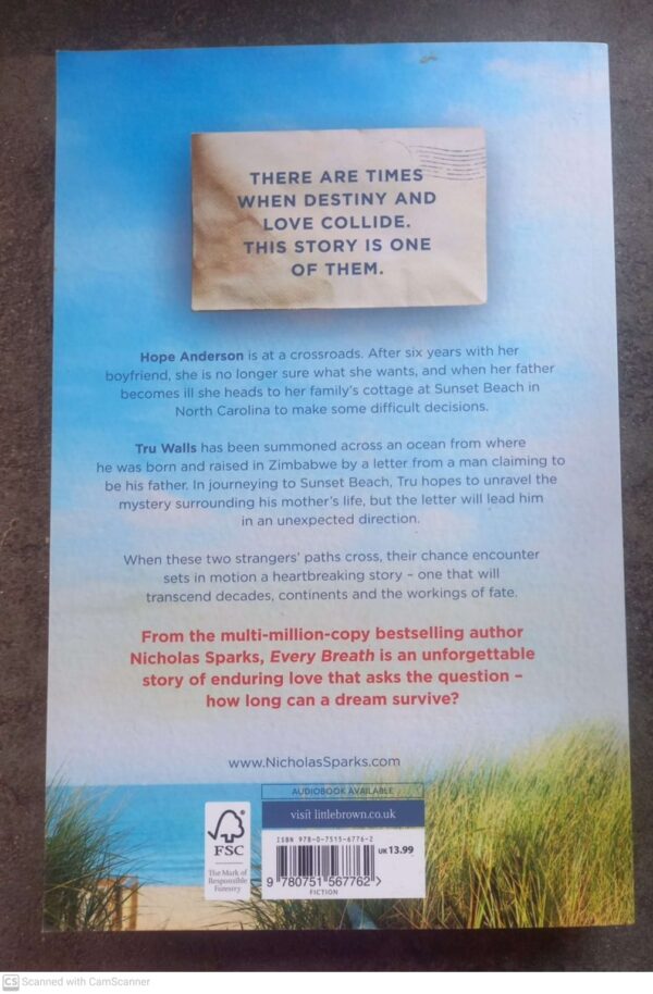 Every Breath – Nicholas Sparks secondhand book