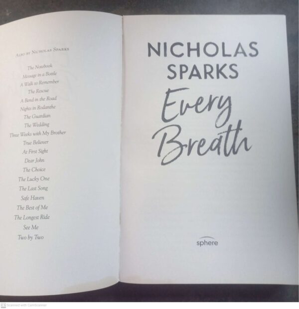 Every Breath – Nicholas Sparks secondhand book
