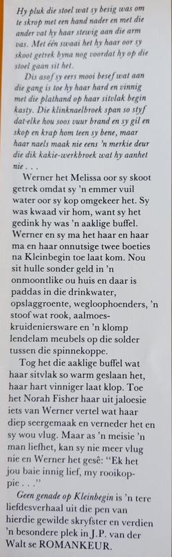 Geen genade op Kleinbegin – Toek Blignaut secondhand book