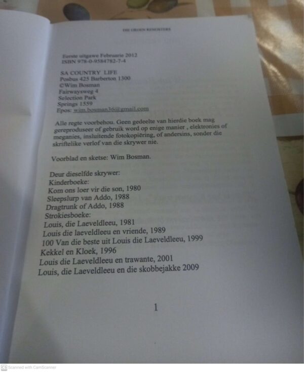 Groen Renosters – Wim Bosman *GETEKEN* secondhand book