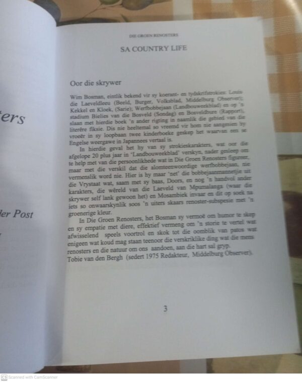 Groen Renosters – Wim Bosman *GETEKEN* secondhand book