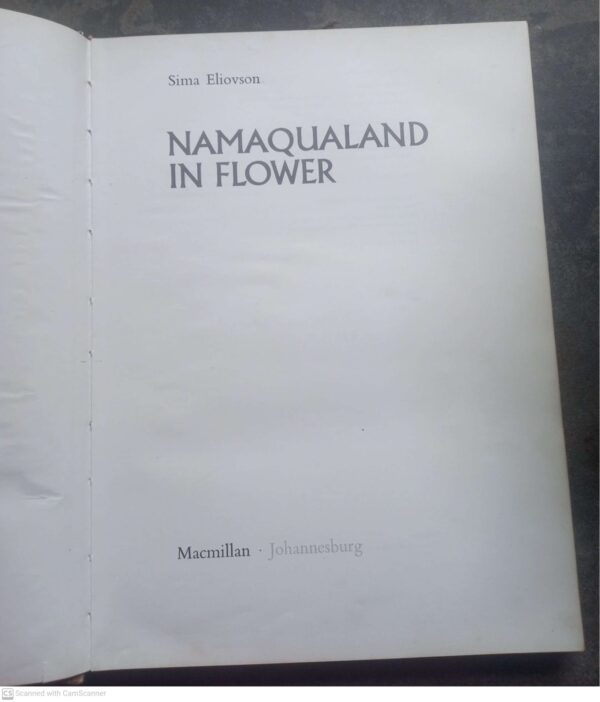 Namaqualand In Flower – Sima Eliovson secondhand book