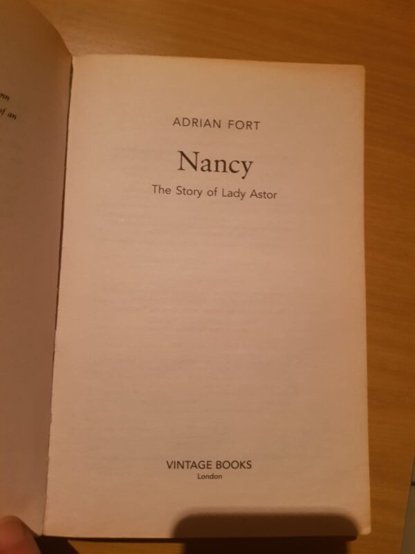 Nancy: The Story Of Lady Astor – Adrian Fort secondhand book