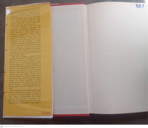 A New Deal In Central Africa – Colin Leys, Cranford Pratt secondhand book