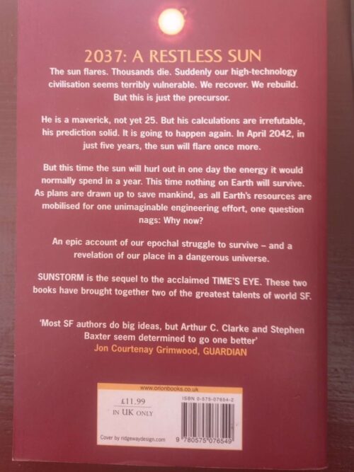 Sunstorm (A Time Odyssey, Book 2) – Arthur C. Clarke, Stephen Baxter secondhand book